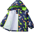 Boys Rain Jacket with Detachable Hood - Lightweight Waterproof Coat