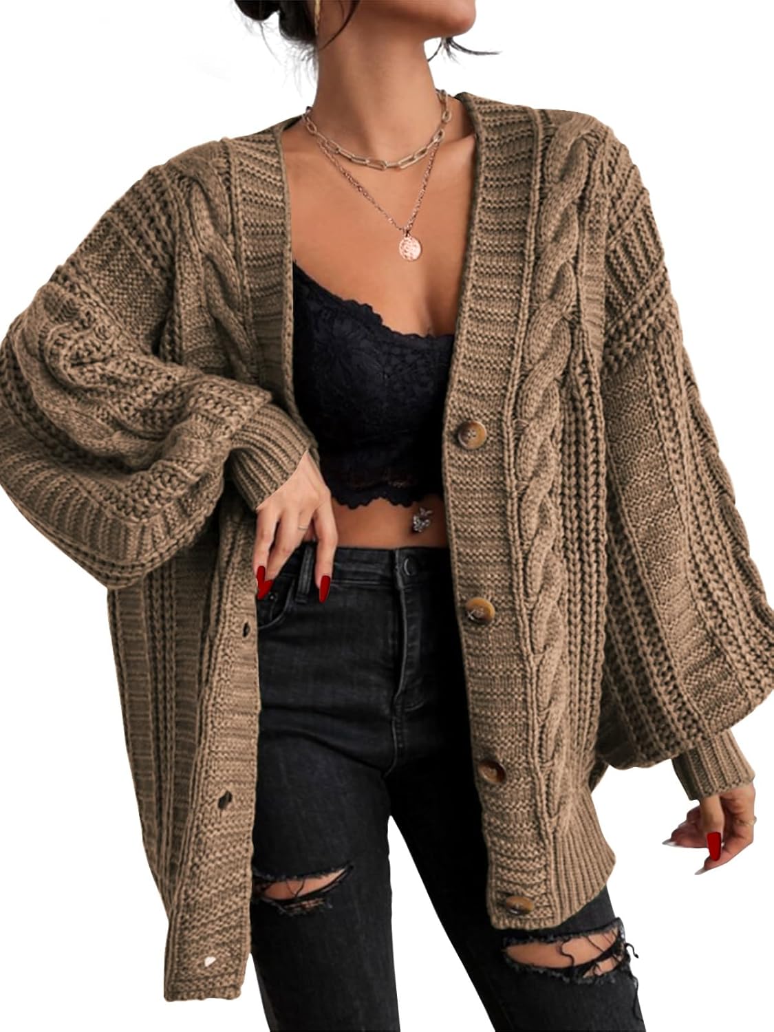 Oversized Cardigan Sweaters for Women by EXLURA - Cozy Style