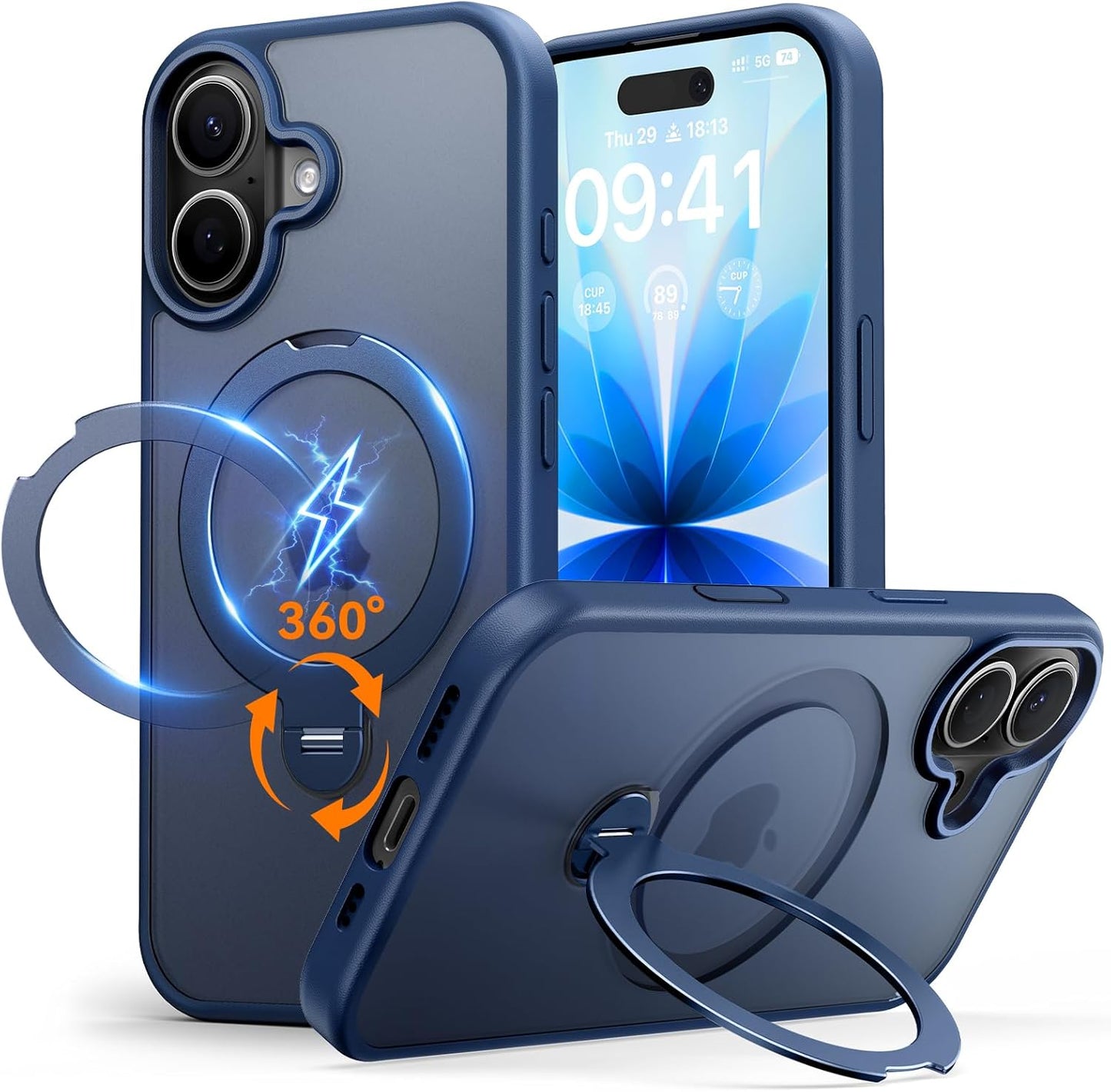iPhone 17 Case with 360 Spin Magnetic Stand and Camera Control