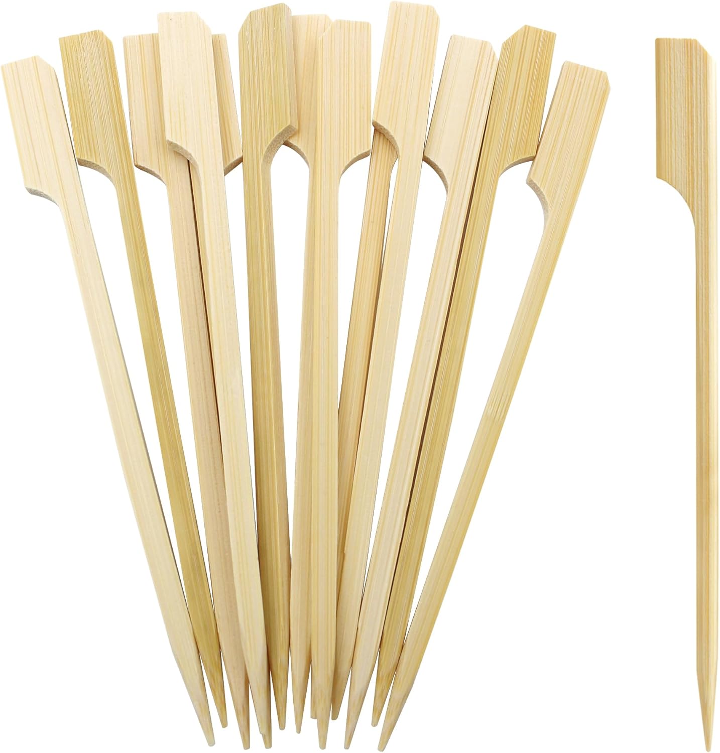 300-Pack Bamboo Paddle Picks: Sturdy Appetizer Skewers