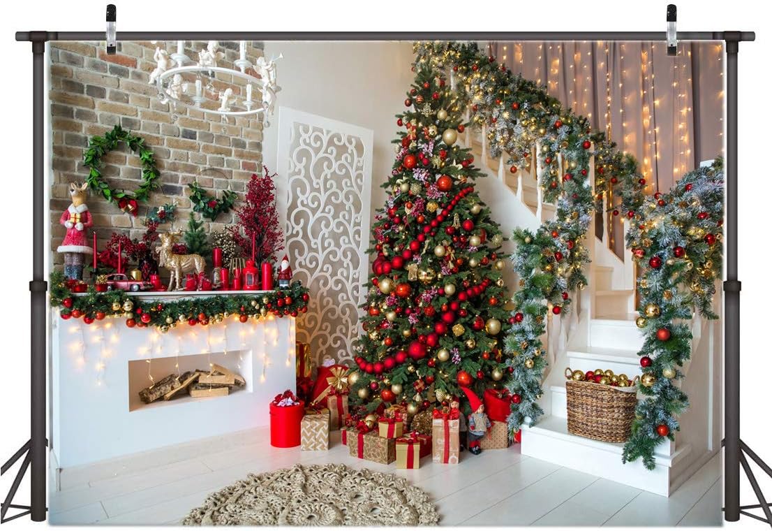 10x8ft Christmas Photography Backdrop for Holiday Decor and Parties