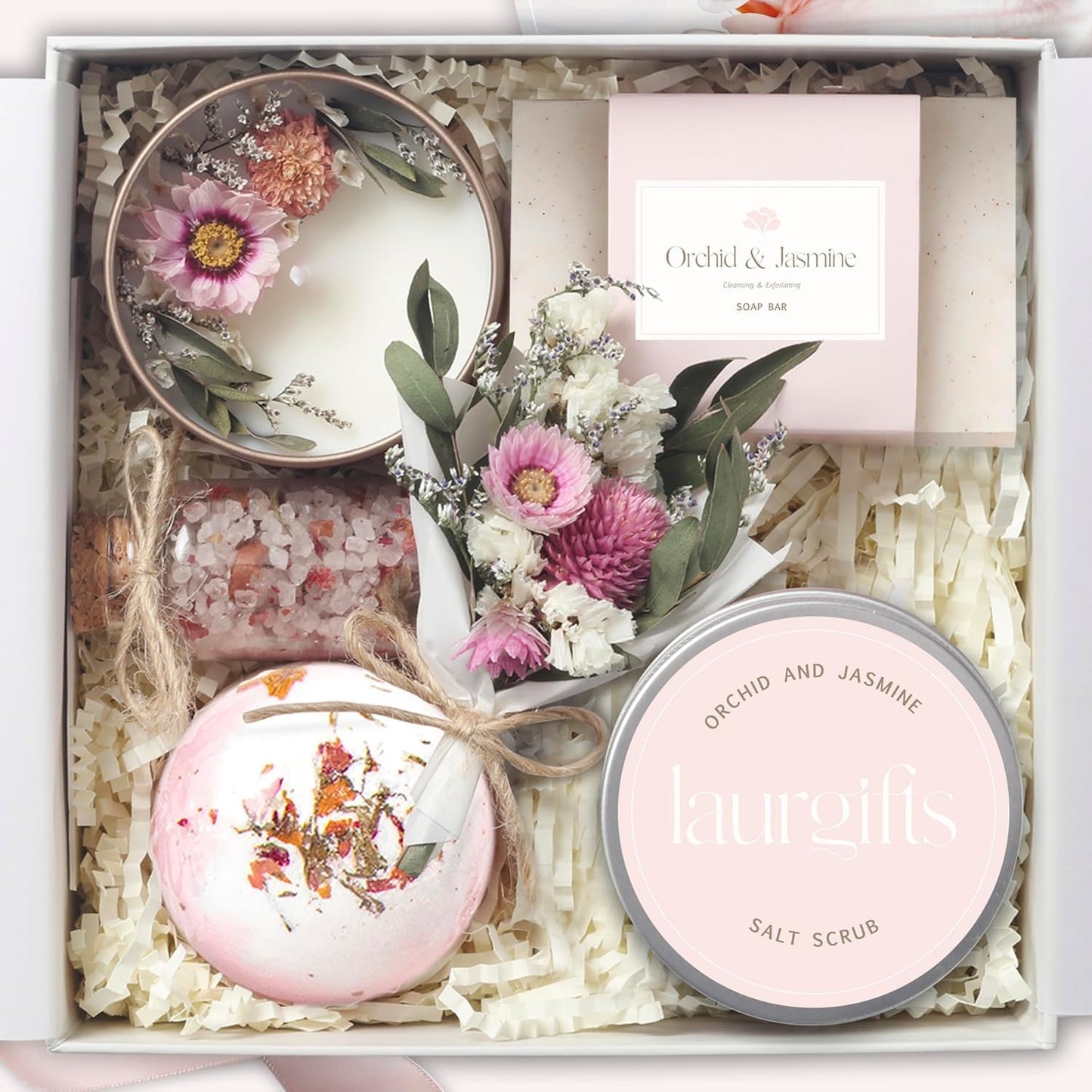 Orchid & Jasmine Spa Box for Women - Perfect Self Care Gift