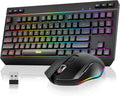 RedThunder K20 TKL Wireless Keyboard and Mouse Combo - Compact RGB