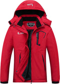 Women Waterproof Ski Jacket - Warm Hooded Snow Coat
