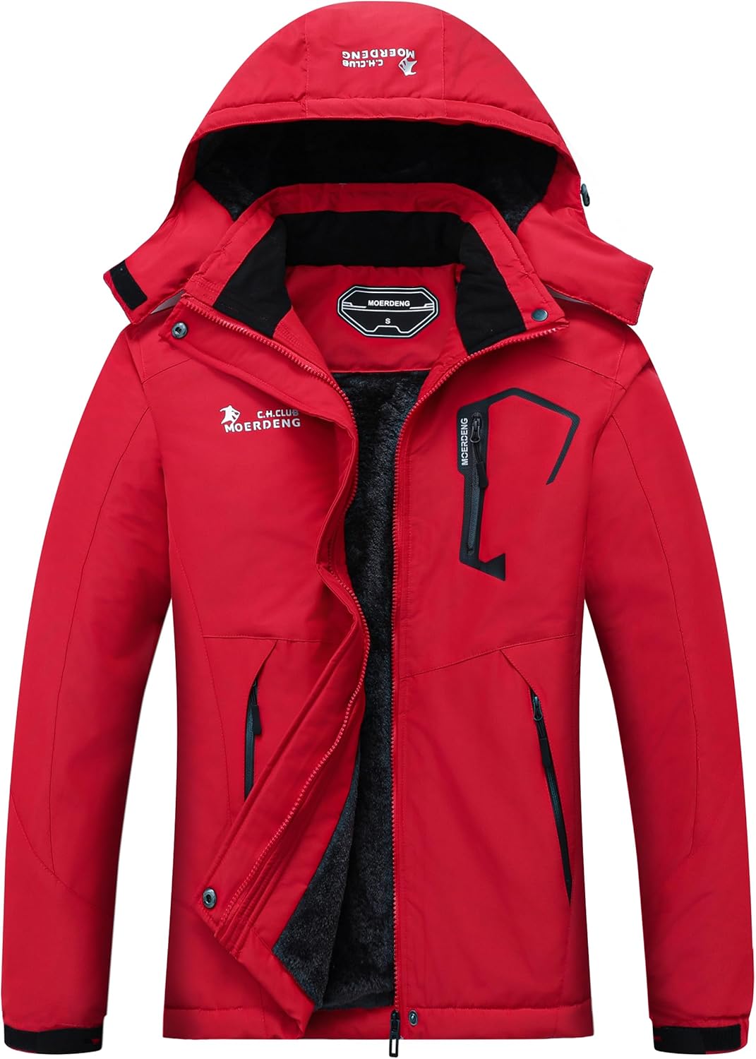 MOERDENG Women's Waterproof Ski Jacket for Winter Sports