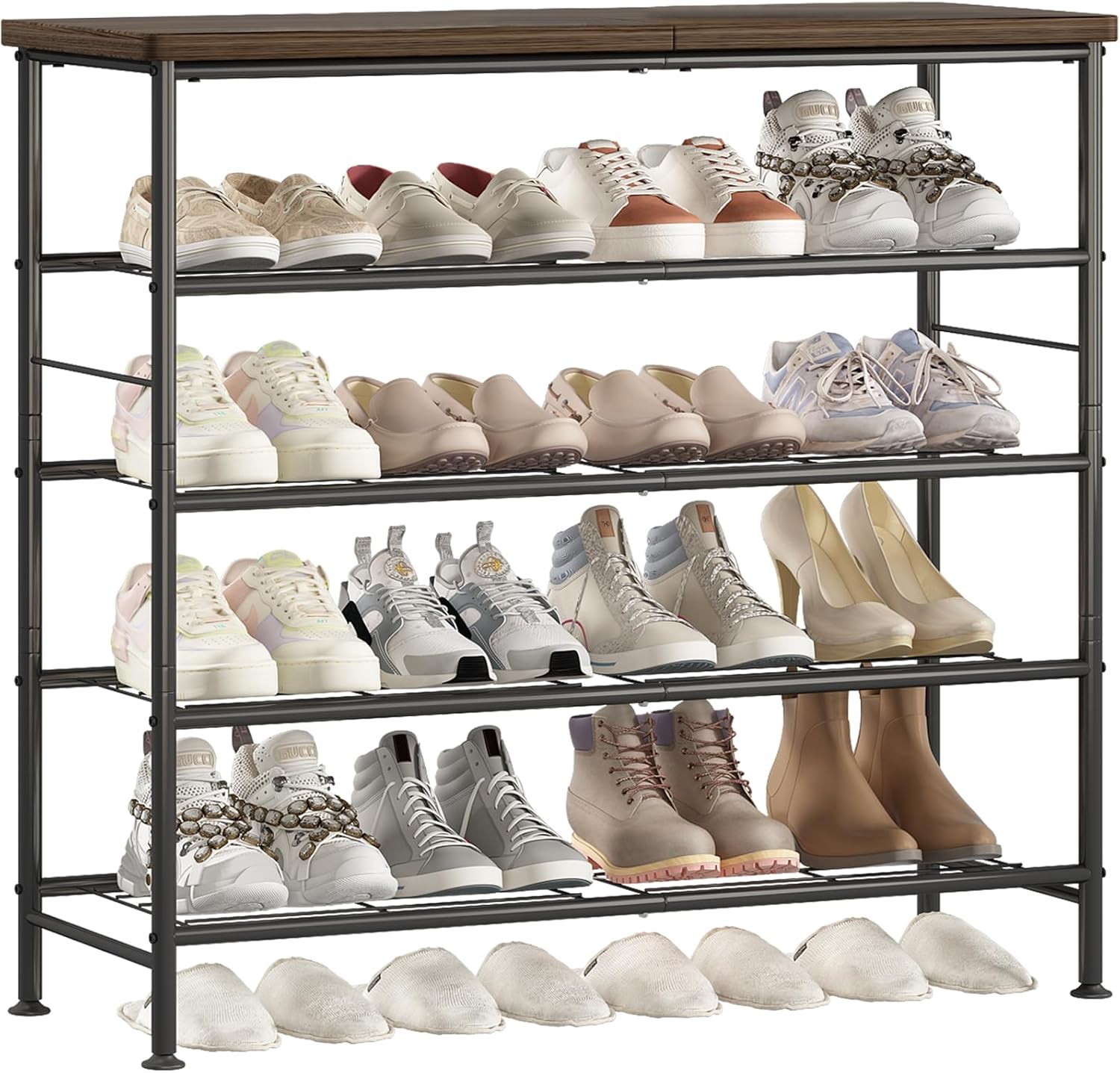 5 Tier Shoe Rack Organizer for Closet Entryway Storage Solution