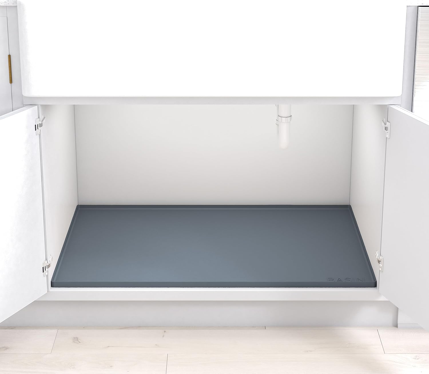 BASIN Heavy Duty Under Sink Mat for Kitchen Waterproof Protection