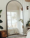 Full Length Mirror with Stand 71in x 32in Arched Floor Mirror
