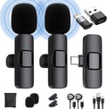 Wireless Lavalier Microphone for iPhone/Android/Laptop - Dual Mics