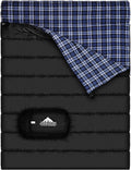AGEMORE Cotton Flannel Double Sleeping Bag for Camping Comfort