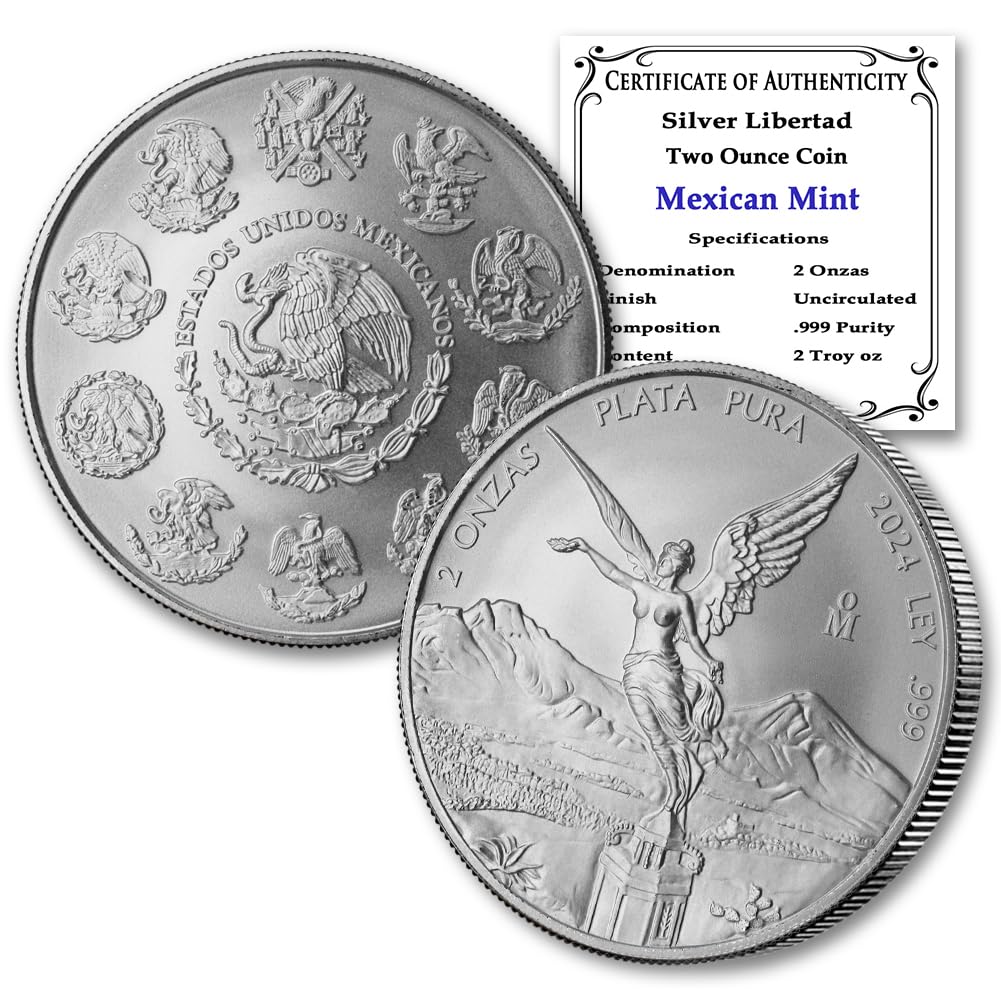 2024 No Mint Mark 2 oz Mexican Silver Libertad Coin Review