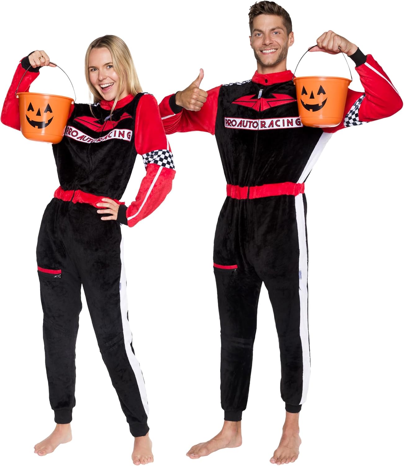 Funziez Slim Fit Racecar Driver One Piece Costume for Adults