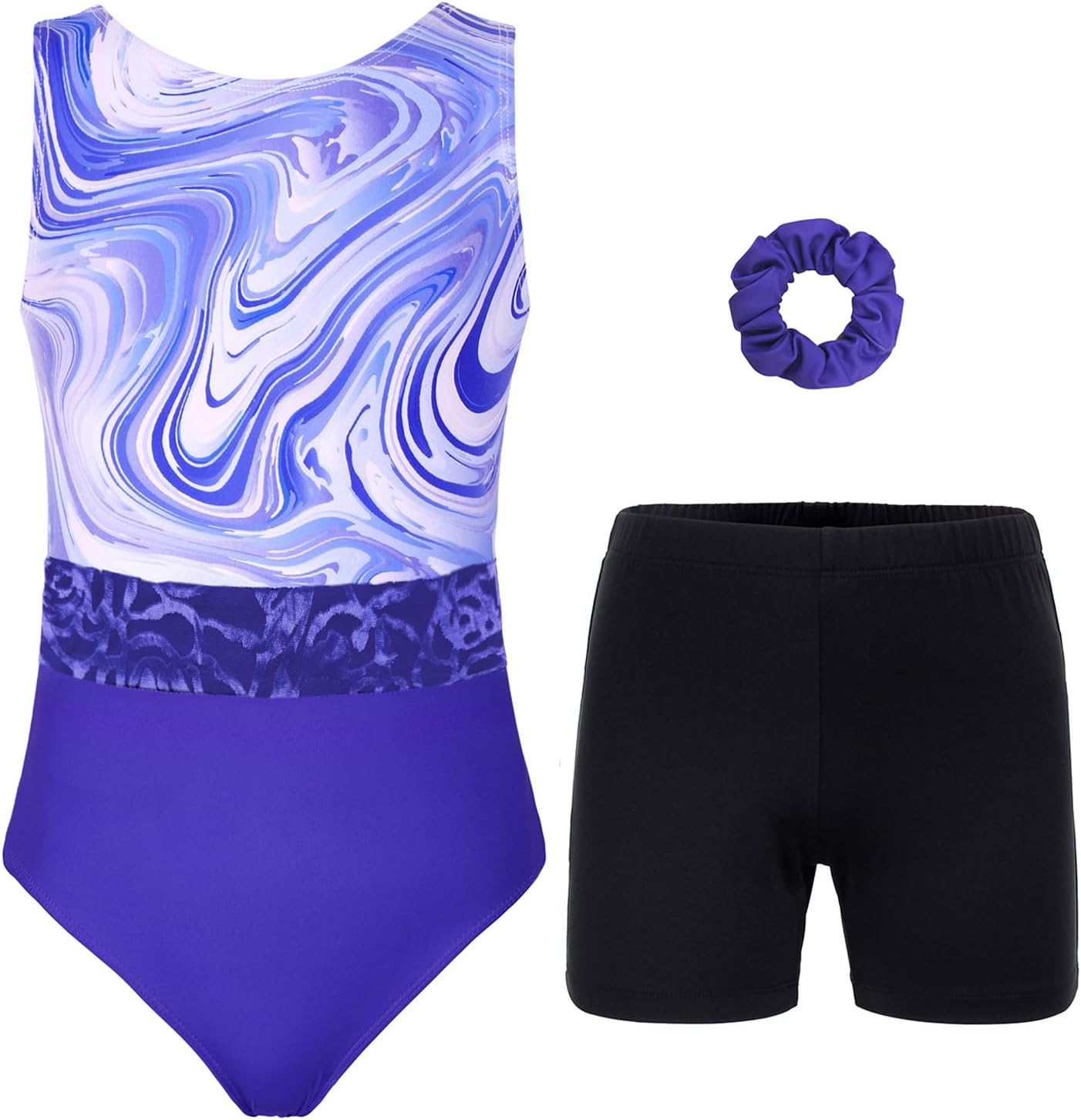 Gymnastics Leotards for Girls and Adults with Shorts Activewear