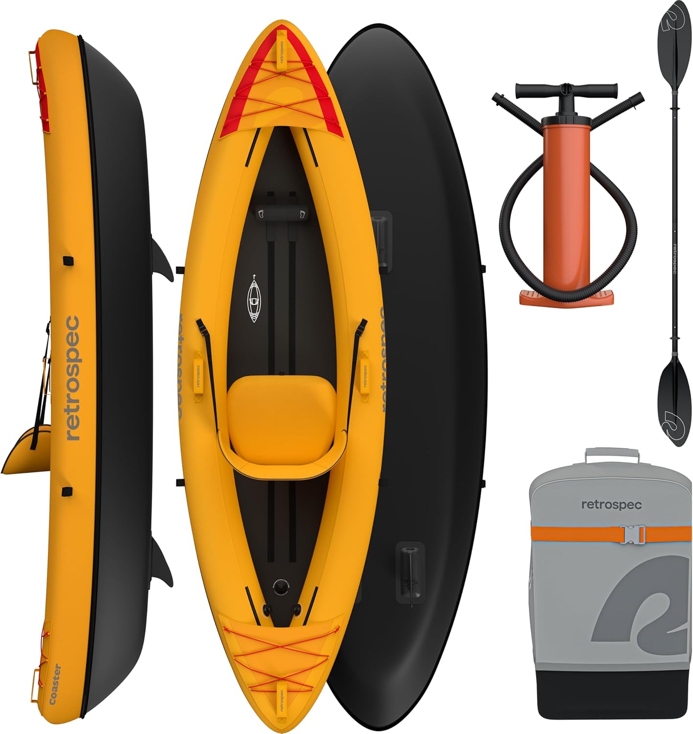 Retrospec Coaster Inflatable Kayak for Solo Adventures