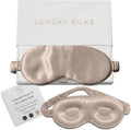 3D Contoured Silk Sleep Mask - Blackout, Lash-Friendly Comfort