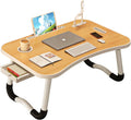 Foldable Laptop Stand Lap Desk with USB Charge Port (Maple)