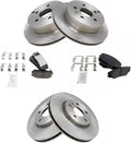 TRQ Front and Rear Brake Pad & Rotor Kit Compatible with 2010-17