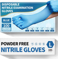 Medguy Nitrile Gloves: 4.5 Mil, 100 Ct, Blue - Food-Safe!