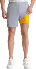 birddogs Mens Khaki Shorts Casual Slim Fit with Built-In Liner