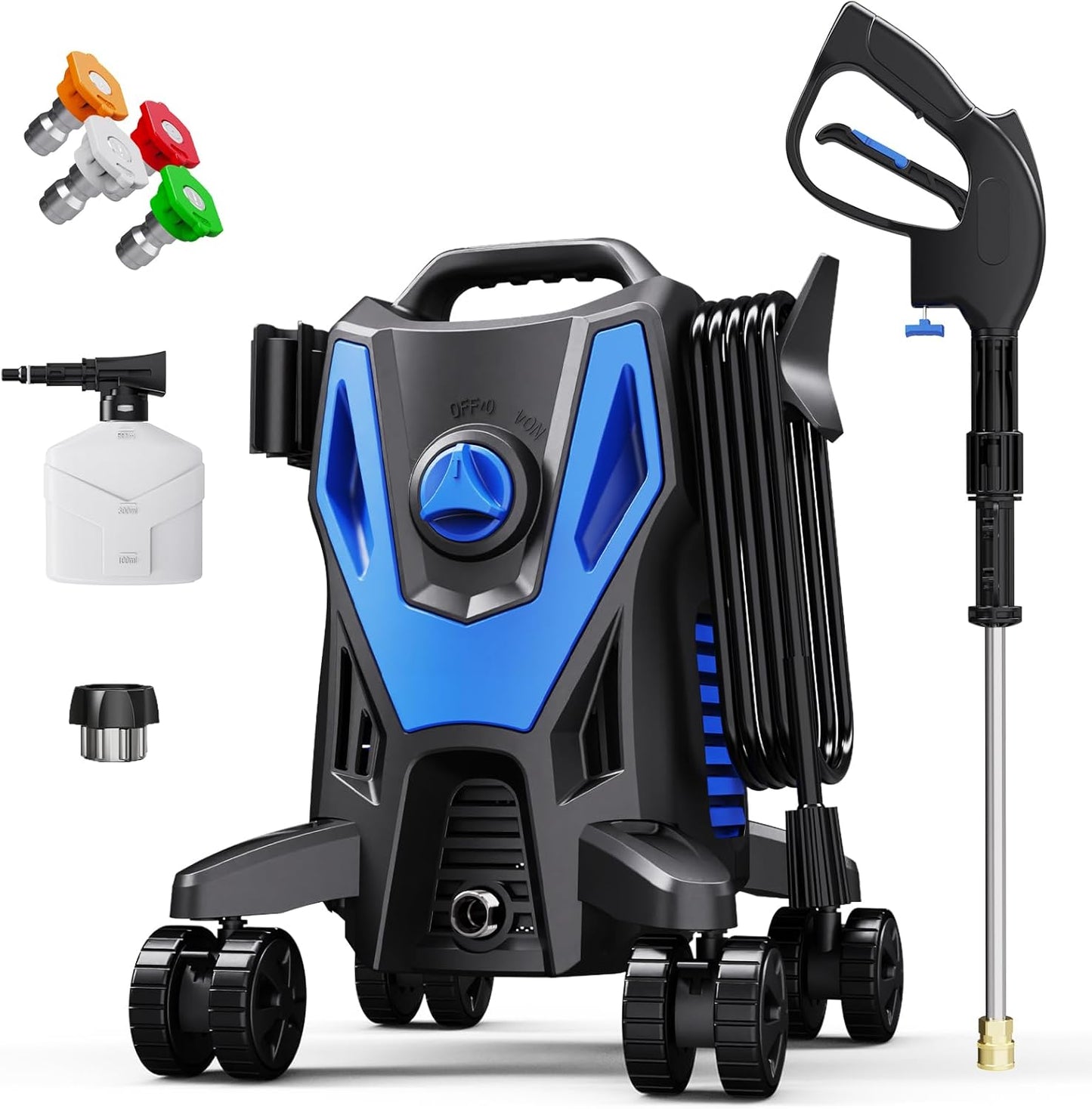 Pressure Washer 4800PSI with Anti-Tipping Design for Home Use
