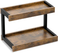 MARTY 2 Tier Spice Rack Organizer for Countertop - Rustic Brown