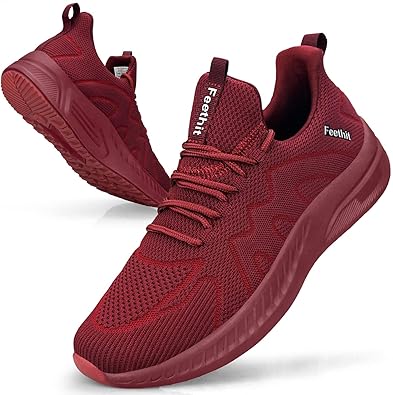 Feethit Mens Non Slip Walking Sneakers for Comfortable All-Day Wear