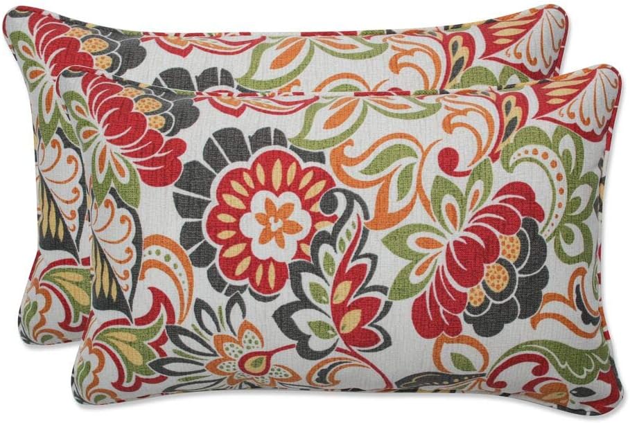 Bright Floral Indoor/Outdoor Accent Throw Pillow Set of 2