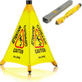 Alpine Caution Wet Floor Sign - Foldable 20 in Safety Cone