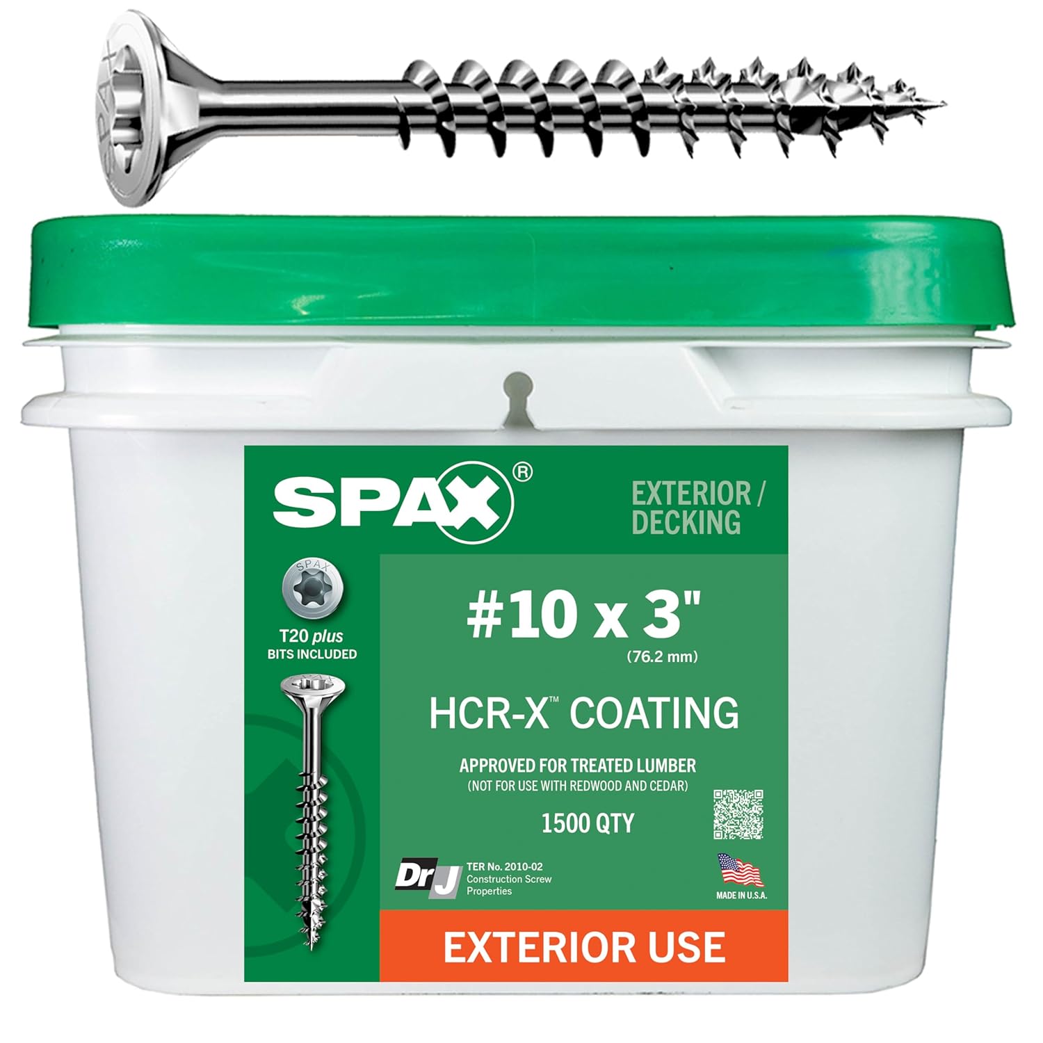 SPAX #10 x 3 Exterior Flat Head Deck Wood Screws for Projects