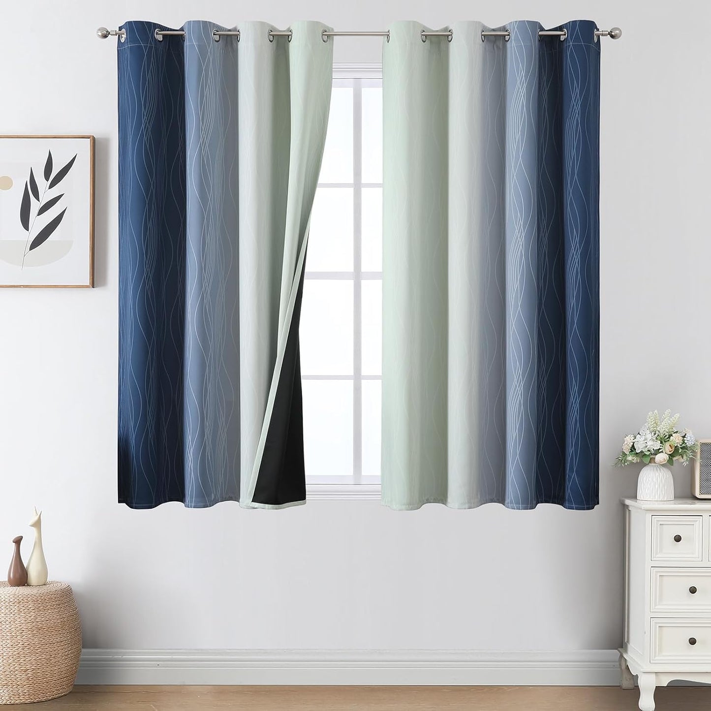 Ombre Blackout Curtains for Bedroom and Living Room by Estelar