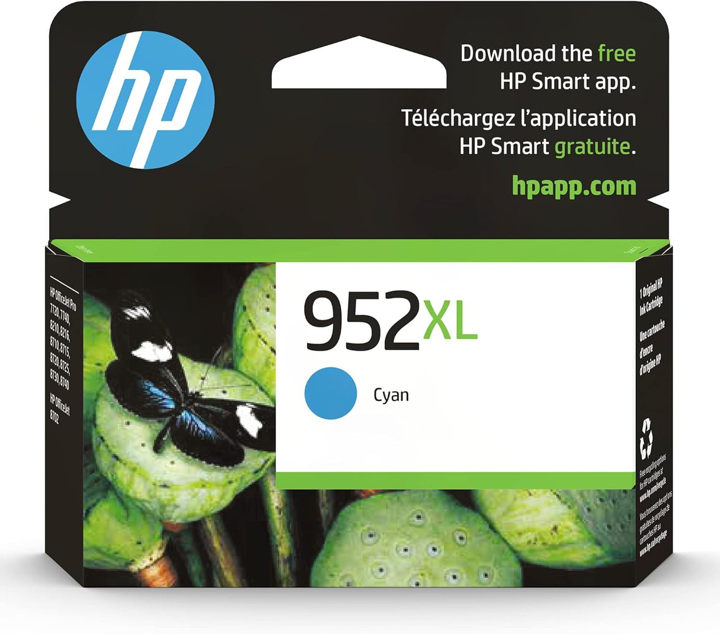 HP 952XL Cyan Ink | High-Yield for HP Printers | Instant Ink Eligible
