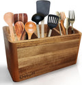 Large Kitchen Utensil Holder Organizer for Countertop - Wooden