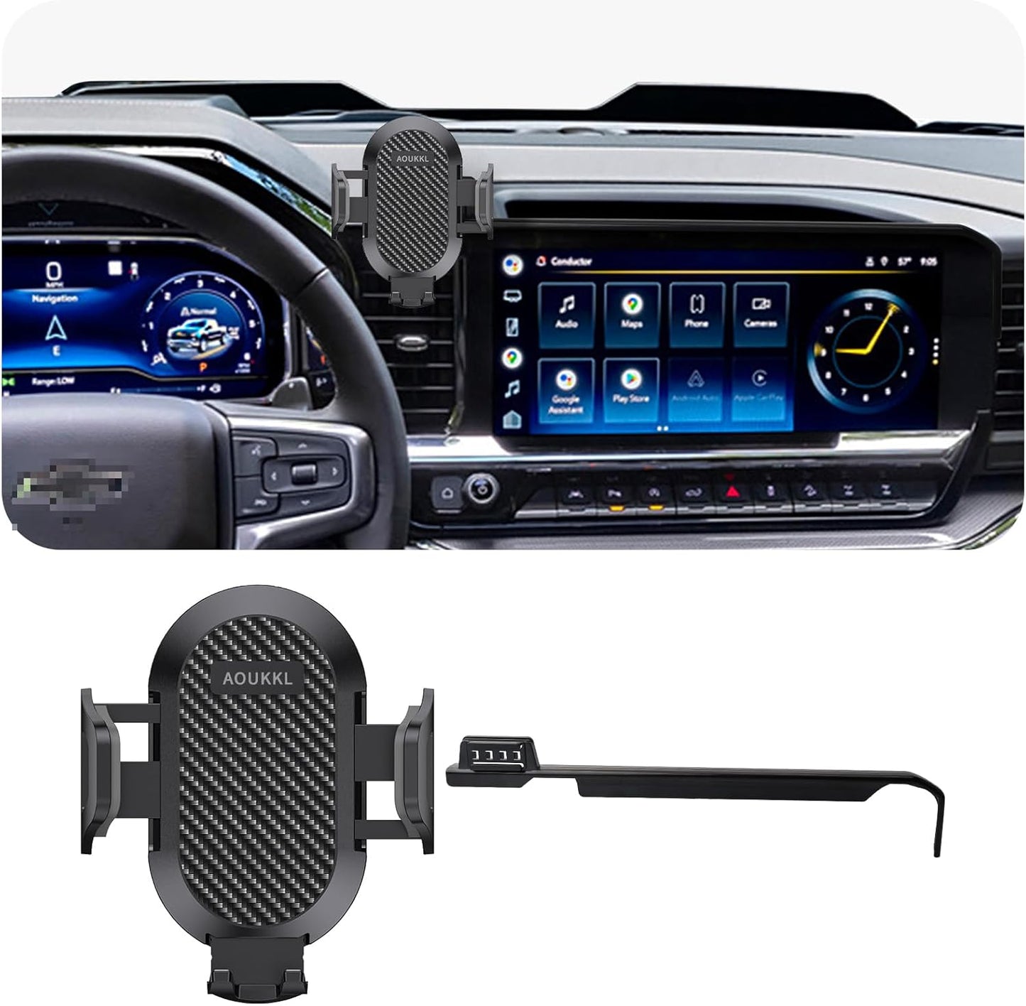 Car Phone Holder for Chevy Silverado/GMC Sierra 2022-2025