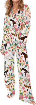SHESHOW Satin Pajamas Set for Women - Comfortable Animal Print Pjs 3%
