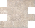 20 Sheets Beige Stone PVC Subway Tiles Peel and Stick Backsplash