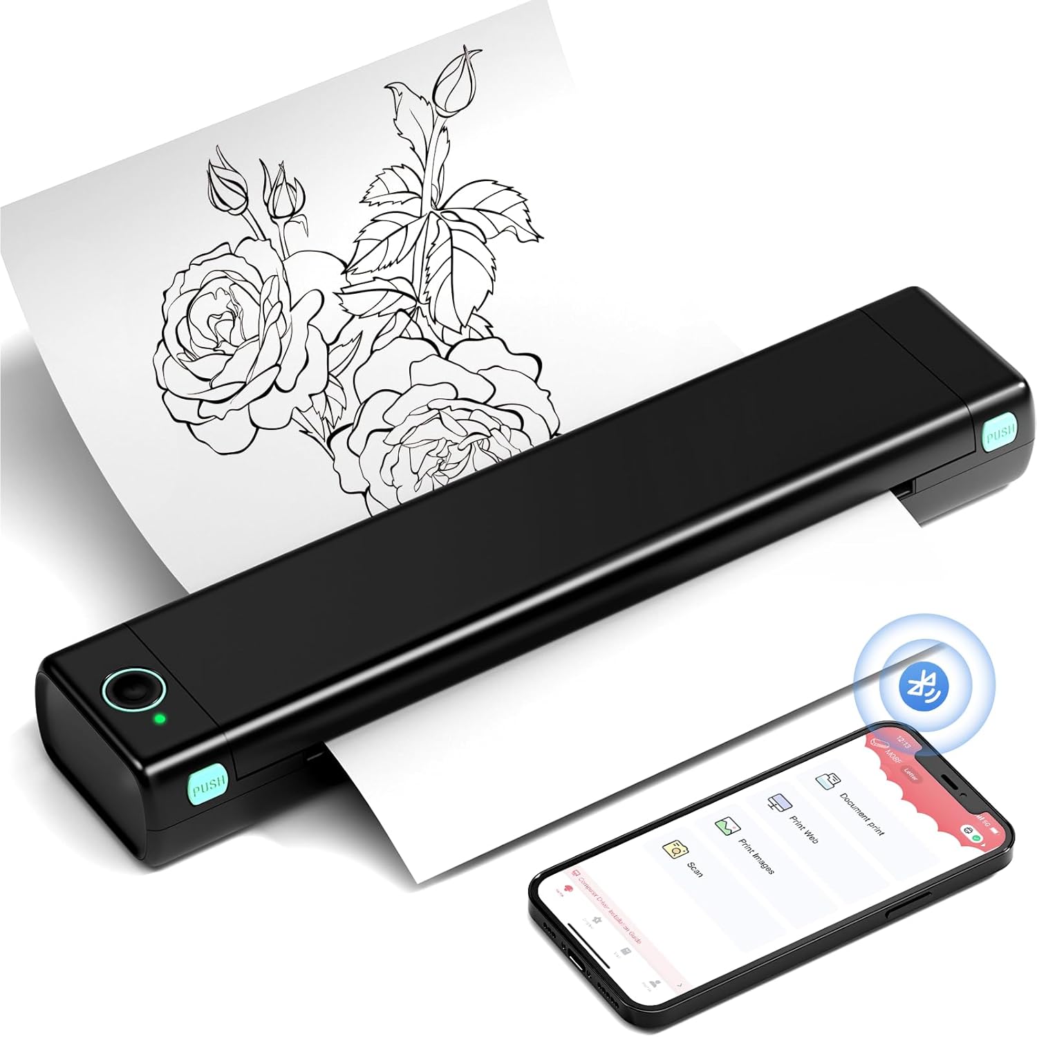 Inkless Portable Thermal Printer - Print Anywhere!