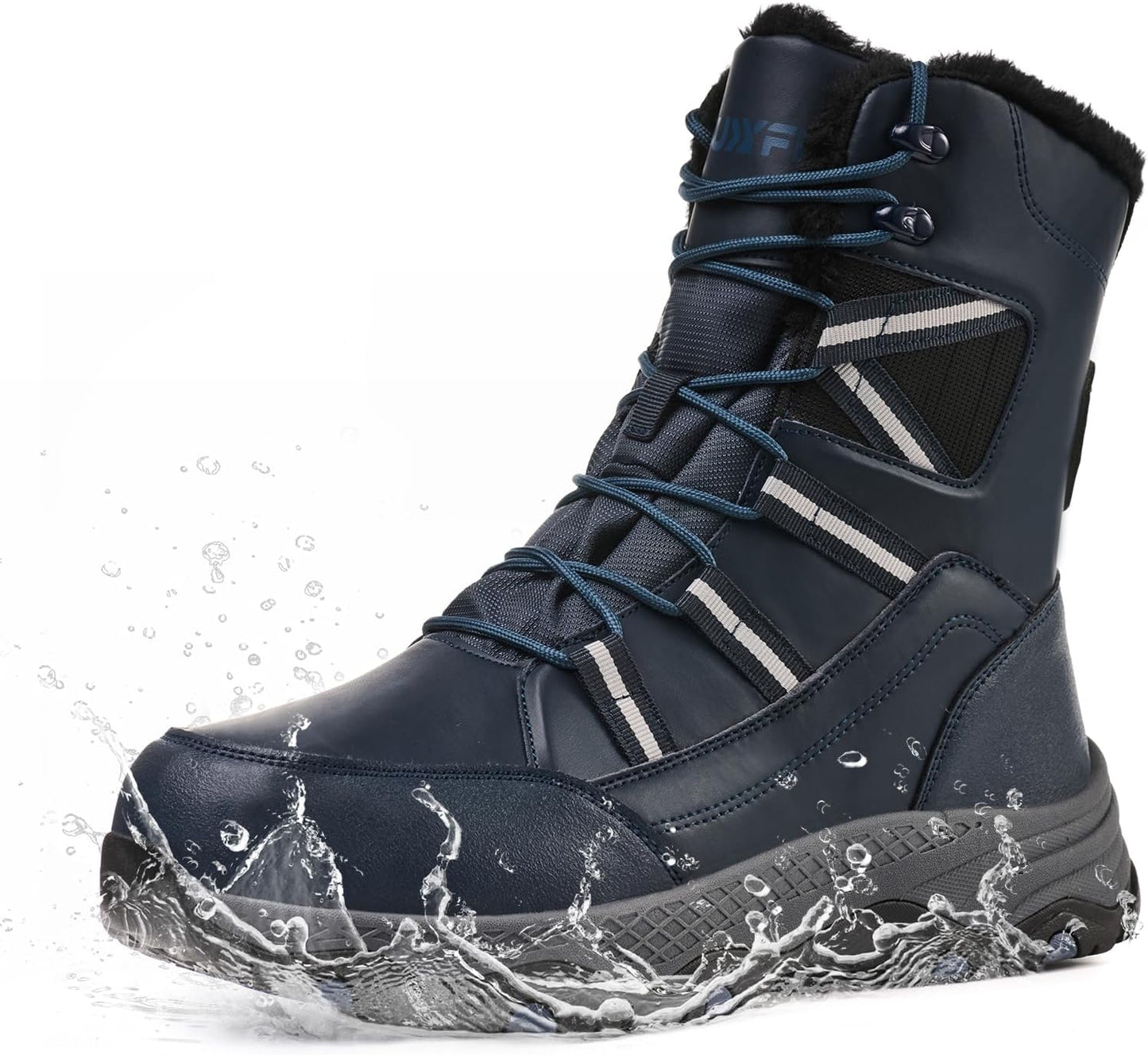 Snow Boots for Men Waterproof Mid-Calf Booties for Winter Hiking