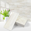 Vamos Tile 100-Piece Glossy Wooden Marble Grain Peel and Stick