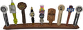 Oak Whiskey Barrel Stave 9 Beer Tap Handle Display - Handmade