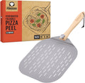 16 in Aluminum Pizza Peel with 10 in Foldable Pine Handle - 26 in