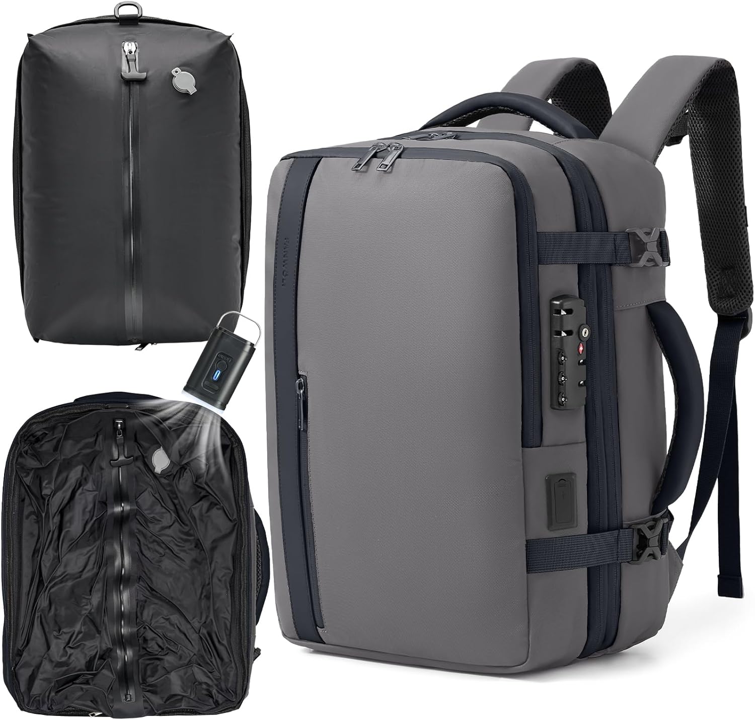 Fanwoli Vacuum Travel Backpack with TSA Lock and Anti Theft Zipper