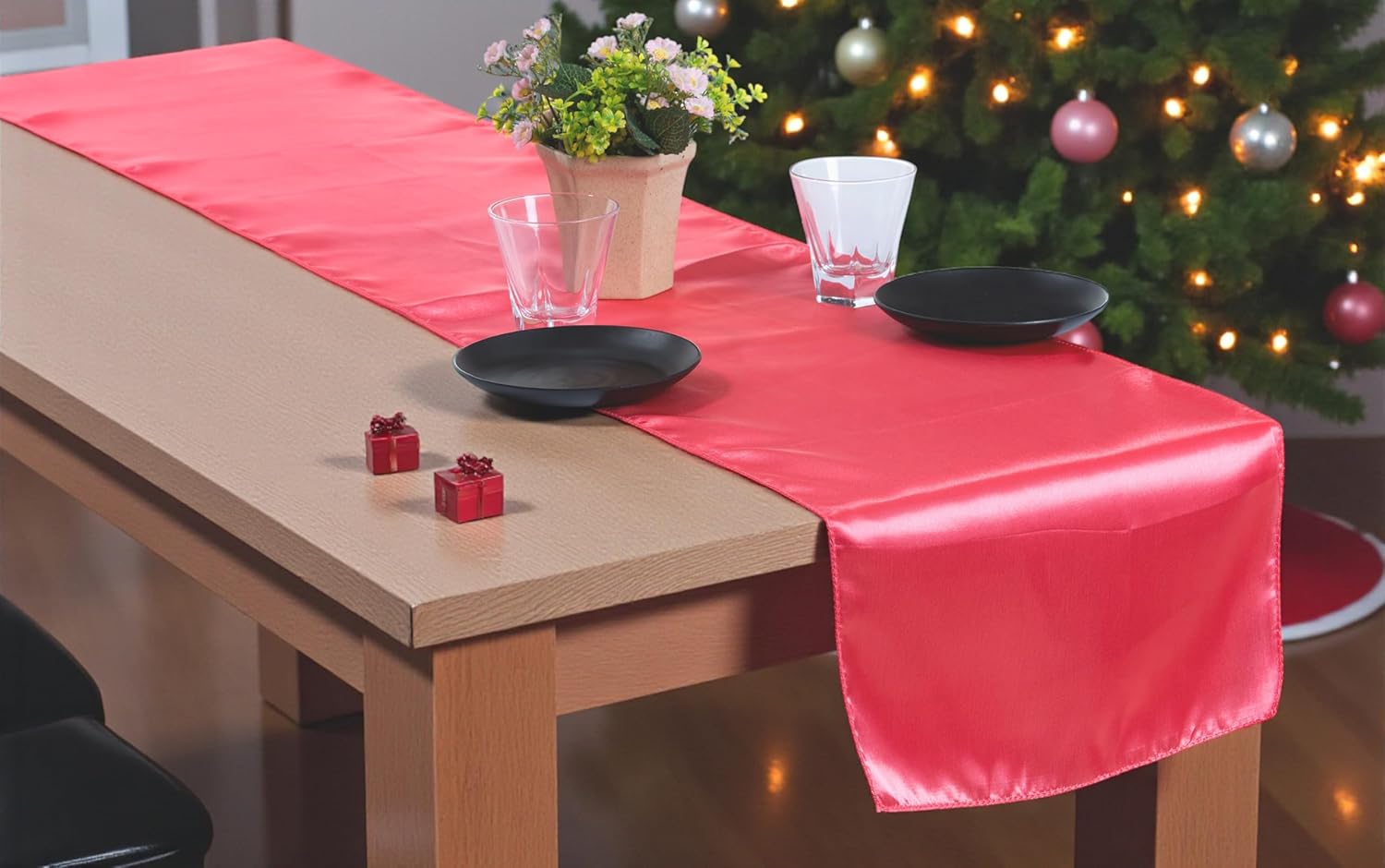 MDS Christmas Satin Table Runners - Perfect for Any Occasion