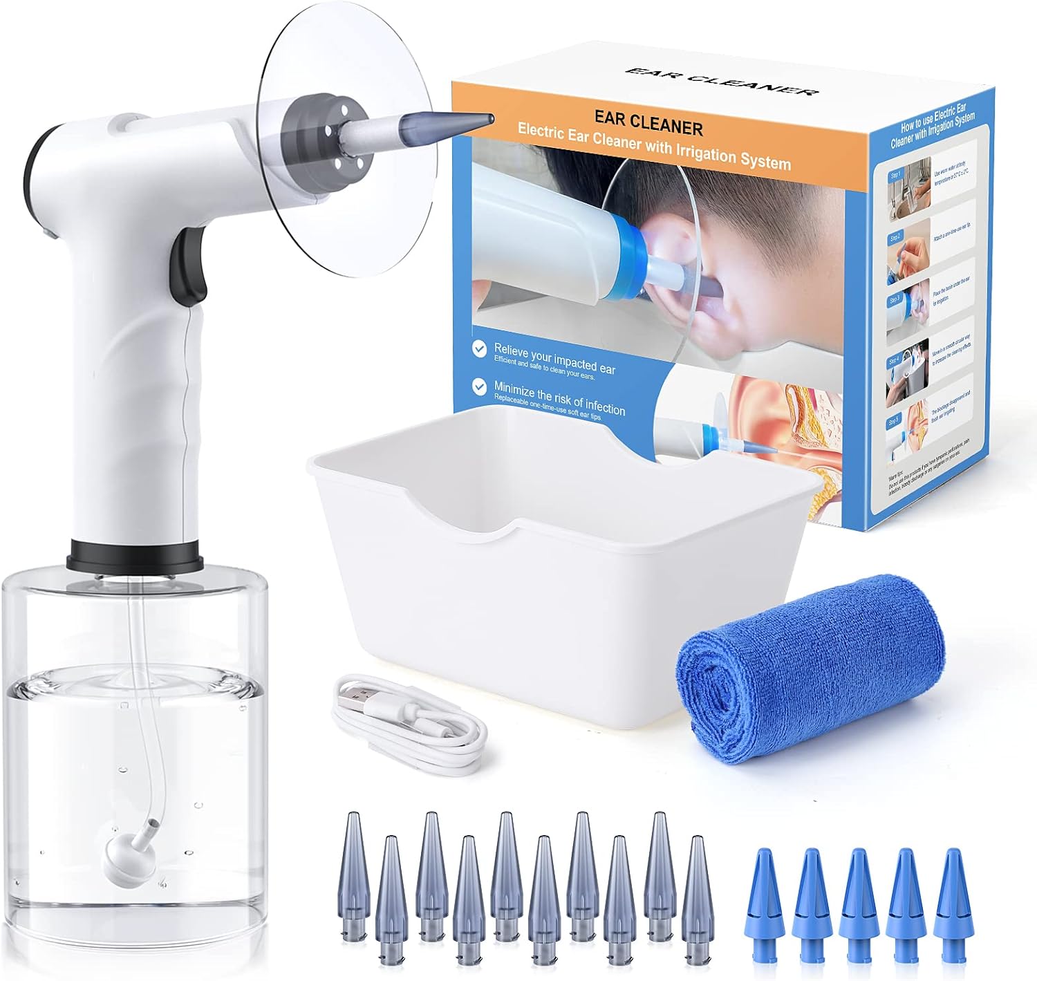 Electric Ear Cleaning Kit with Light for Safe Ear Wax Removal
