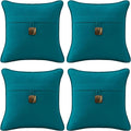 Outdoor Sunbrella Decorative Pillows Pack of 4 - Spectrum Peacock