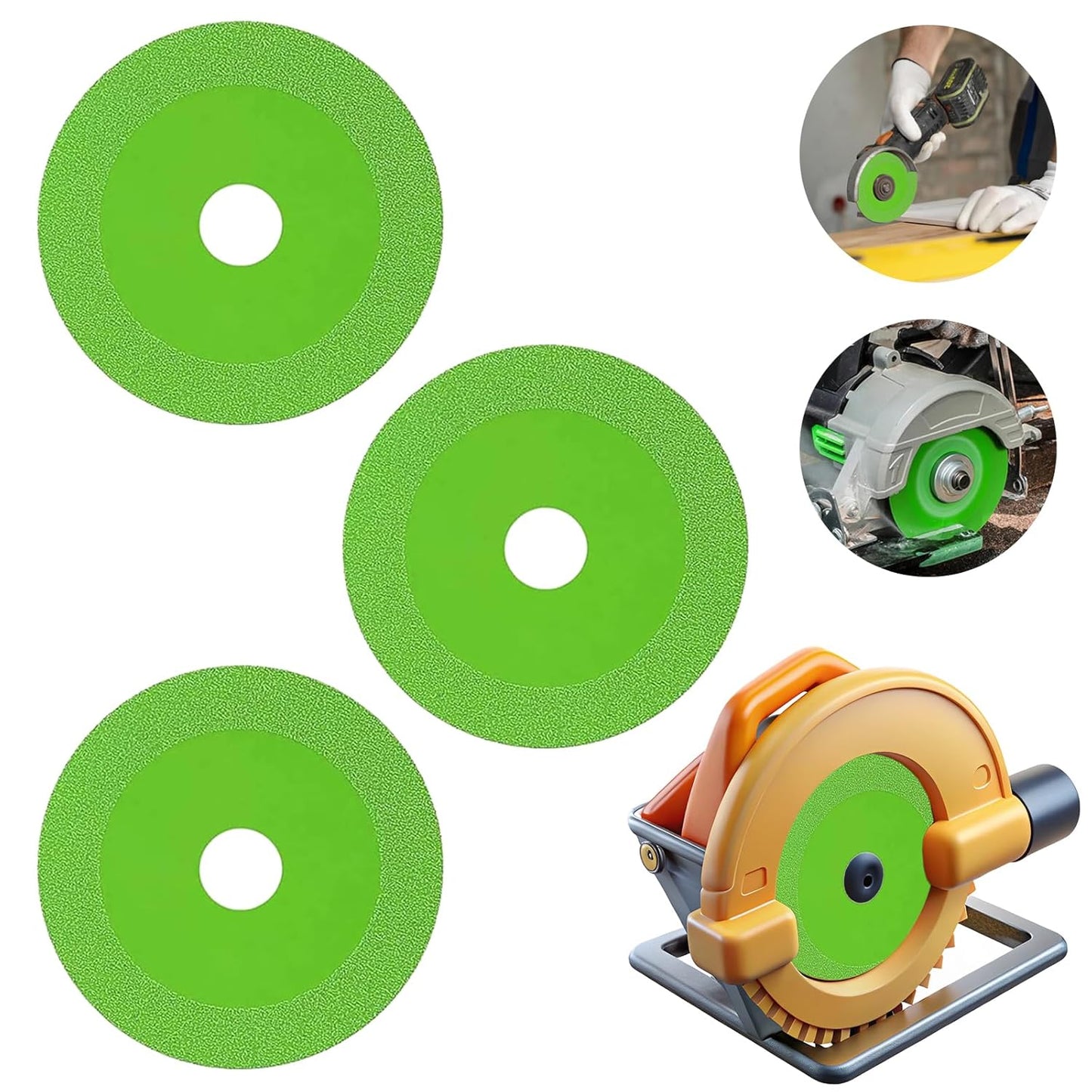 Premium 3PCS Diamond Grinding Disc Set - Cut & Grind Tile/Marble with Ease!