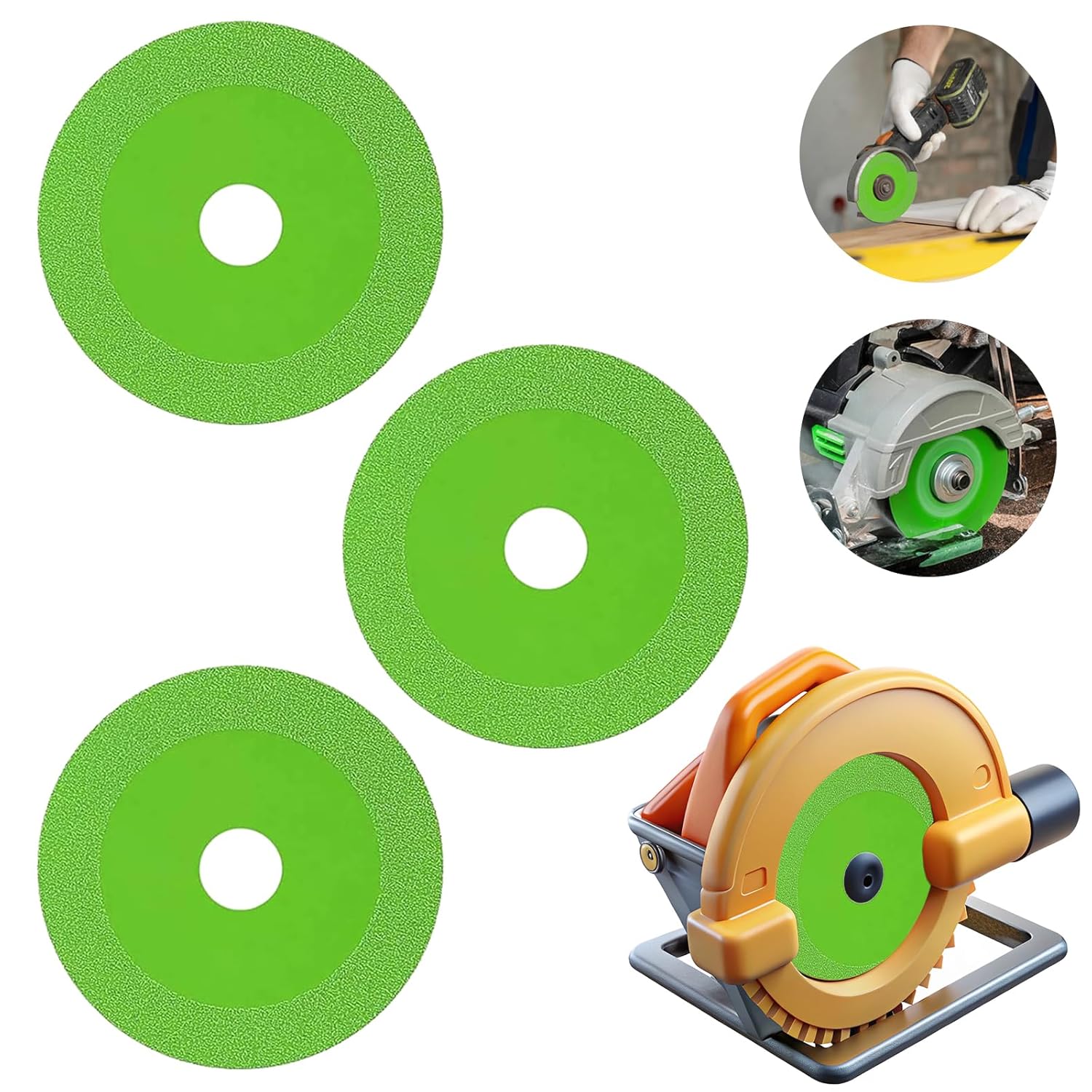 Premium 3PCS Diamond Grinding Disc Set - Cut & Grind Tile/Marble with Ease!