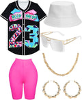 80s 90s Outfit for Women Unisex Hip Hop Costume (Style 2QW3)