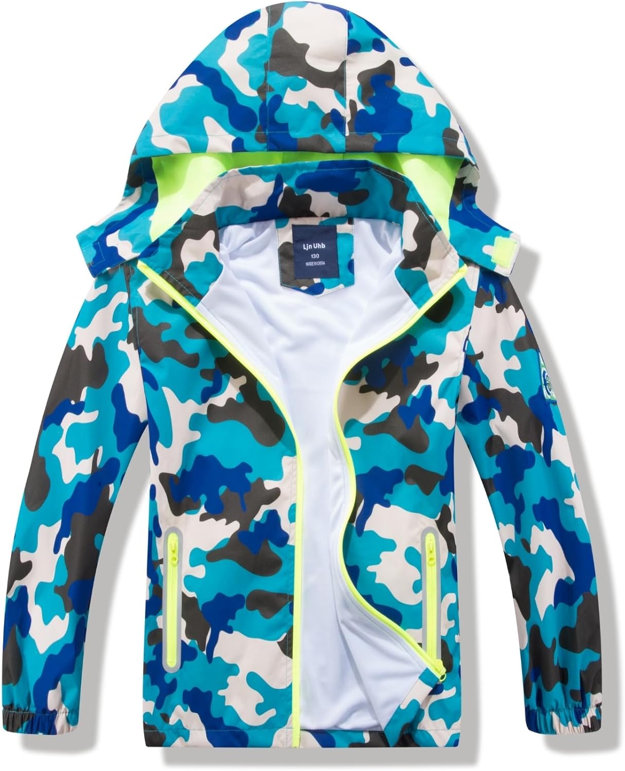 Boys Rain Jacket with Detachable Hood for Adventurous Kids