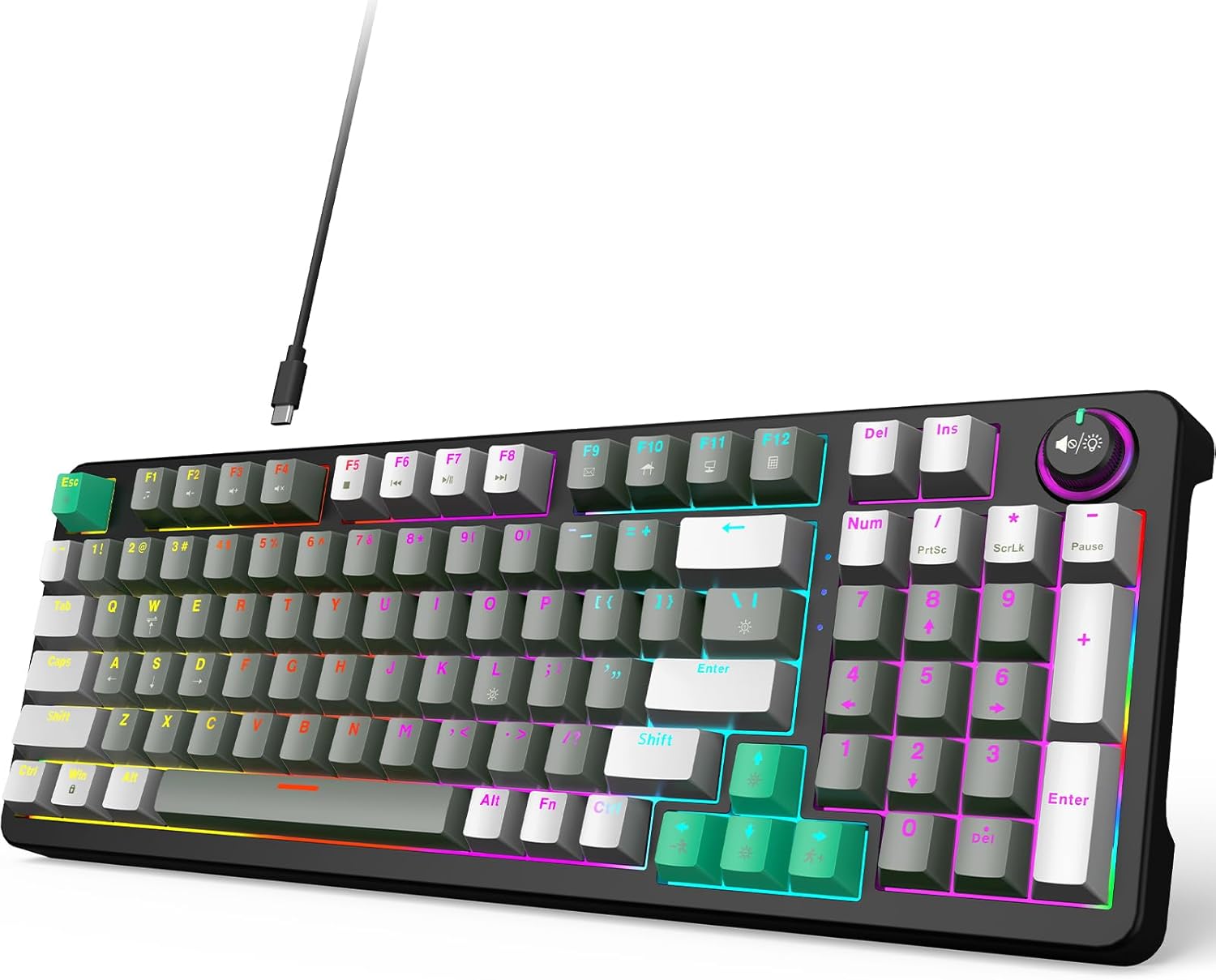 GEEZER Mechanical Gaming Keyboard with LED Backlit Features