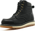 Moc Toe Work Boots for Men Waterproof Wedge Outsole - Durable Comfort